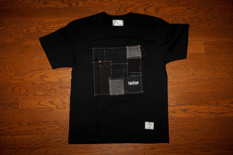 U-BY EFFECTEN(ユーバイエフェクテン)remake  "utility" denim patchwork Tee