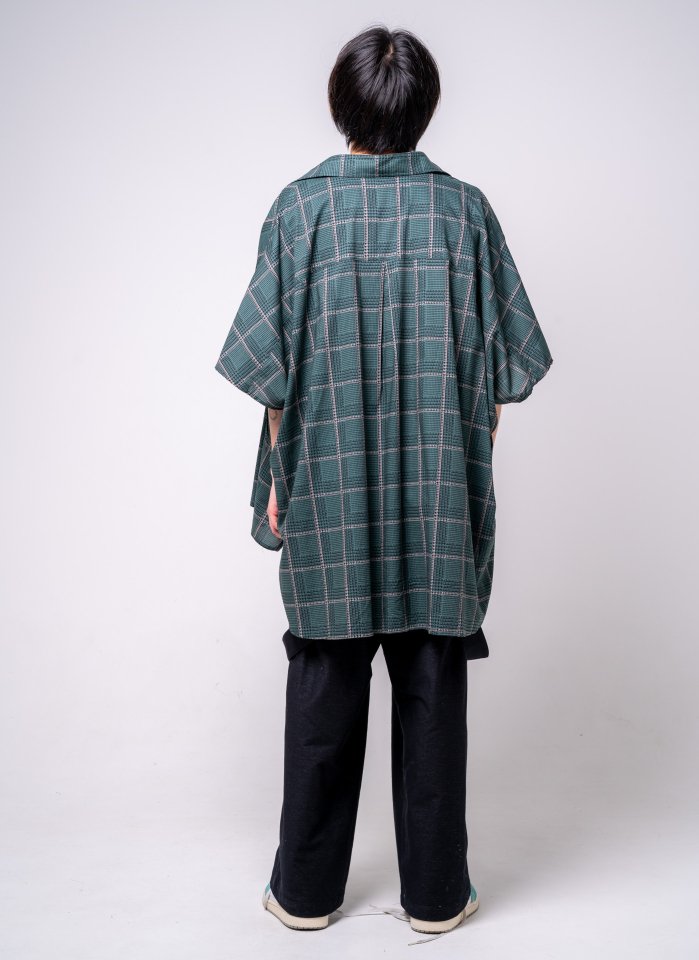 [新春SALE] EFFECTEN(エフェクテン) check poncho shirts