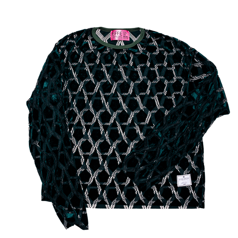 [22aw]EFFECTEN(エフェクテン) / argyle lace cutsew