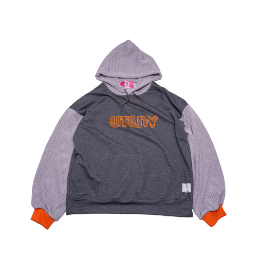 [2023Spring] EFFECTEN(エフェクテン) / logo switching balloon sleeve hoodie