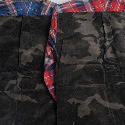 waku2/ワクワク bi-color camouflageshirts