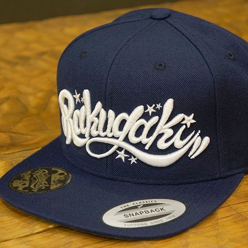 RAKUGAKI RAKUGAKI Main logo Snap Back Cap NAVY