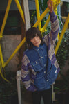 [2023新春limited]U-BY EFFECTEN(ユーバイ エフェクテン) ×muku by SAICA knit docking denim jacket