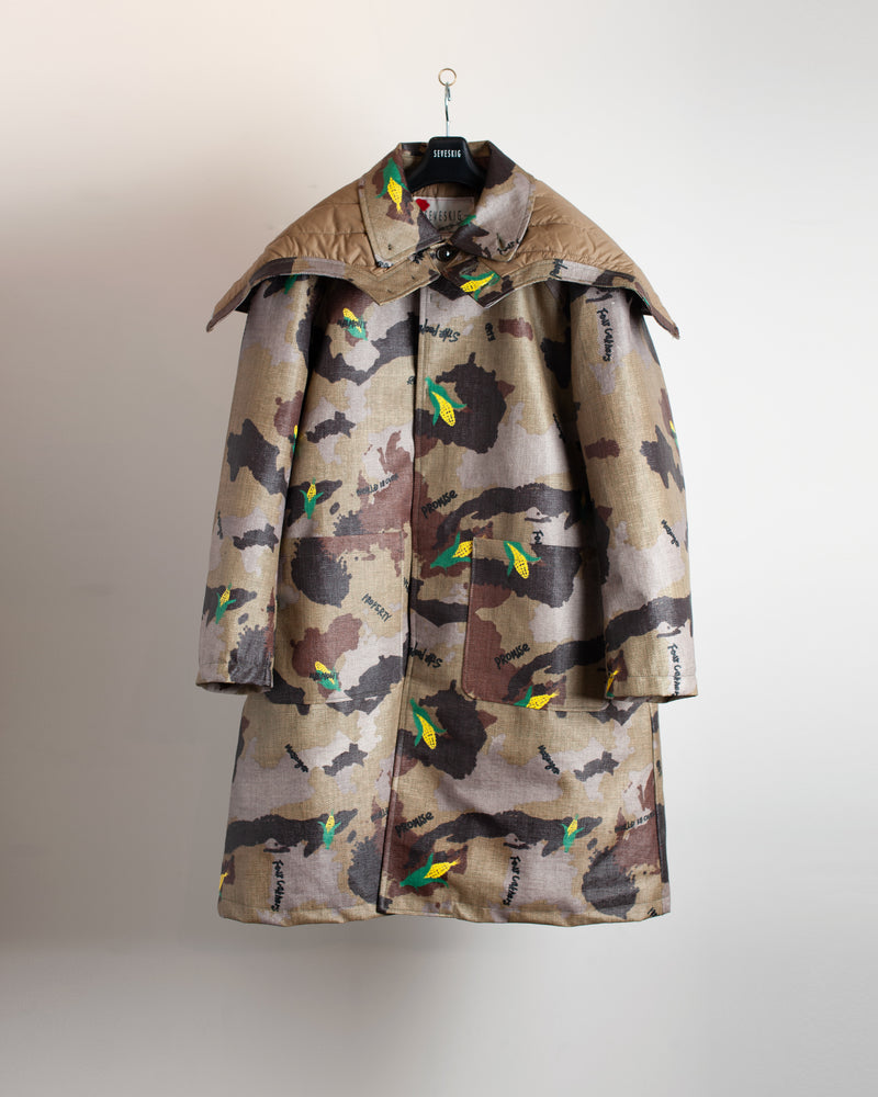 [2023AW 予約商品] SEVESKIG / Duster Coat ver World Peace Camouflage