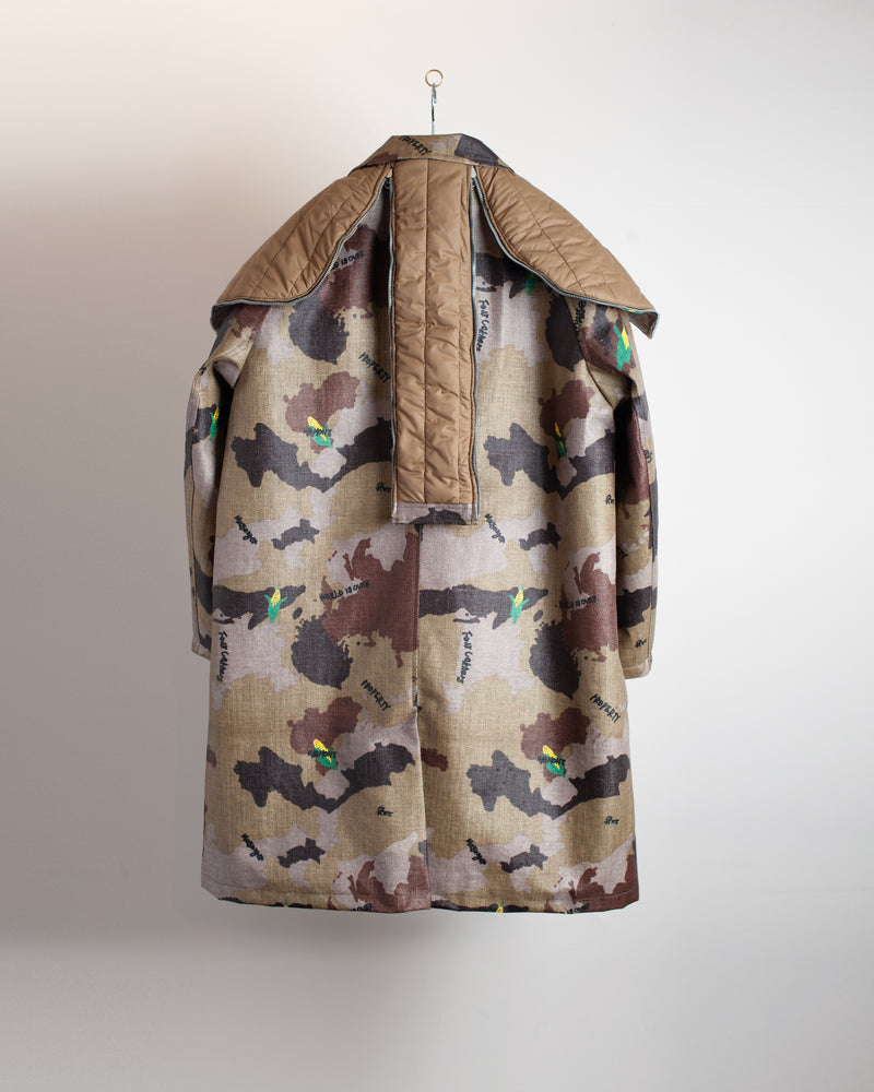 [2023AW 予約商品] SEVESKIG / Duster Coat ver World Peace Camouflage