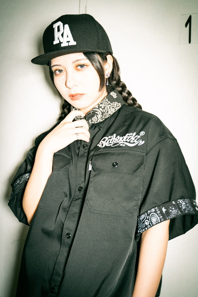 [予約商品] RAKUGAKI / 2023 “BANDANA MIX” Short Sleeve Work Shirts